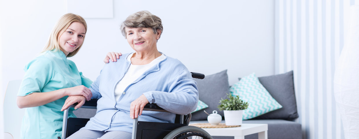 caregiver with patient caregiver with patient